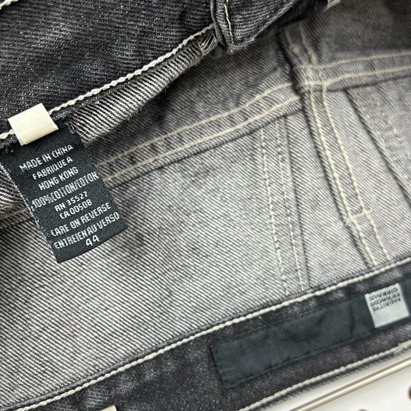 Girbaud Black Baggy 90s Jeans 44x34 Cargo Stash Skate Punk Wide Leg Grunge READ - Picture 7 of 8